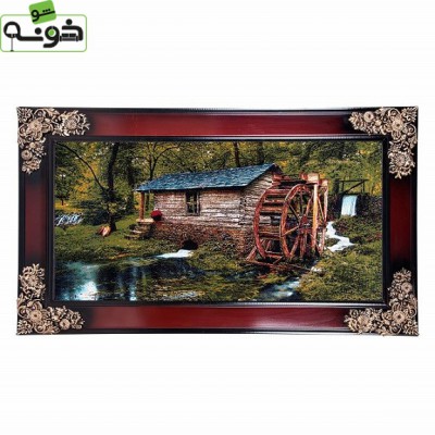 تابلو فرش 1200 شانه کاشان طرح آسیاب آبی