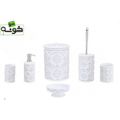 ست سرویس بهداشتی 6 پارچه پلی رزین کد 6-7234