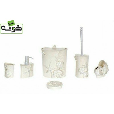 ست سرویس بهداشتی 6 پارچه پلی رزین کد 6-7235