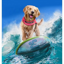 پوستر دیواری طرح سگ موج سوار کد P021
