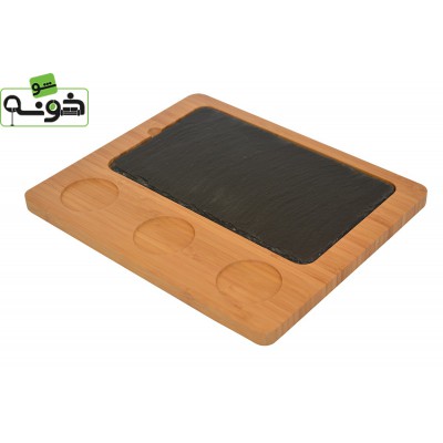 سینی سنگی با پایه چوبی کد T2659