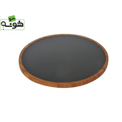 سینی سرو گرد با پایه چوبی کد T2481