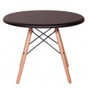 میز عسلی گرد با پایه ایفلی چوبی مدل TI1