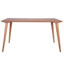 میز روکش طبیعی با پایه چوبی تک مدل TW2