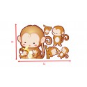 استیکر اتاق کودک مدل میمون کوچولو