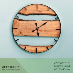 ساعت دیواری اعداد فلزی آسوریک مدل SA29102