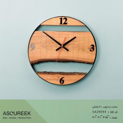 ساعت دیواری سه چوب مشکی آسوریک مدل SA29094