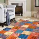 فرش خشتی ترکیبی چند رنگ (مربع)