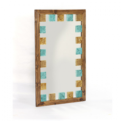 آینه دیواری و رومیزی خشتی رنگی 1380