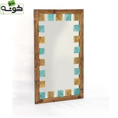آینه دیواری و رومیزی خشتی رنگی 1380