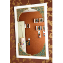 آینه دیواری و رومیزی سفید خشتی کنج 147