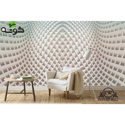 پوستر سه‌بعدی فیوچروال FUTURE WALL طرح مکعب های توخالی